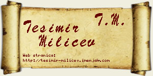 Tešimir Milićev vizit kartica